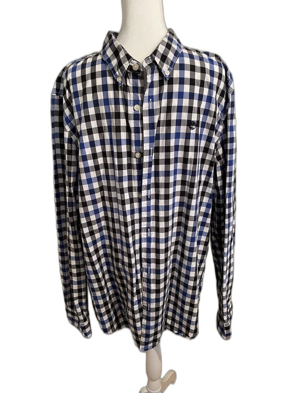 Timberland Shirt Men’s Size XL Regular Fit Long Sleeve Button Down Blue Plaid